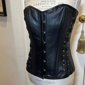 Leather longline corset by Rapture by Milwaukee Leather…Size large